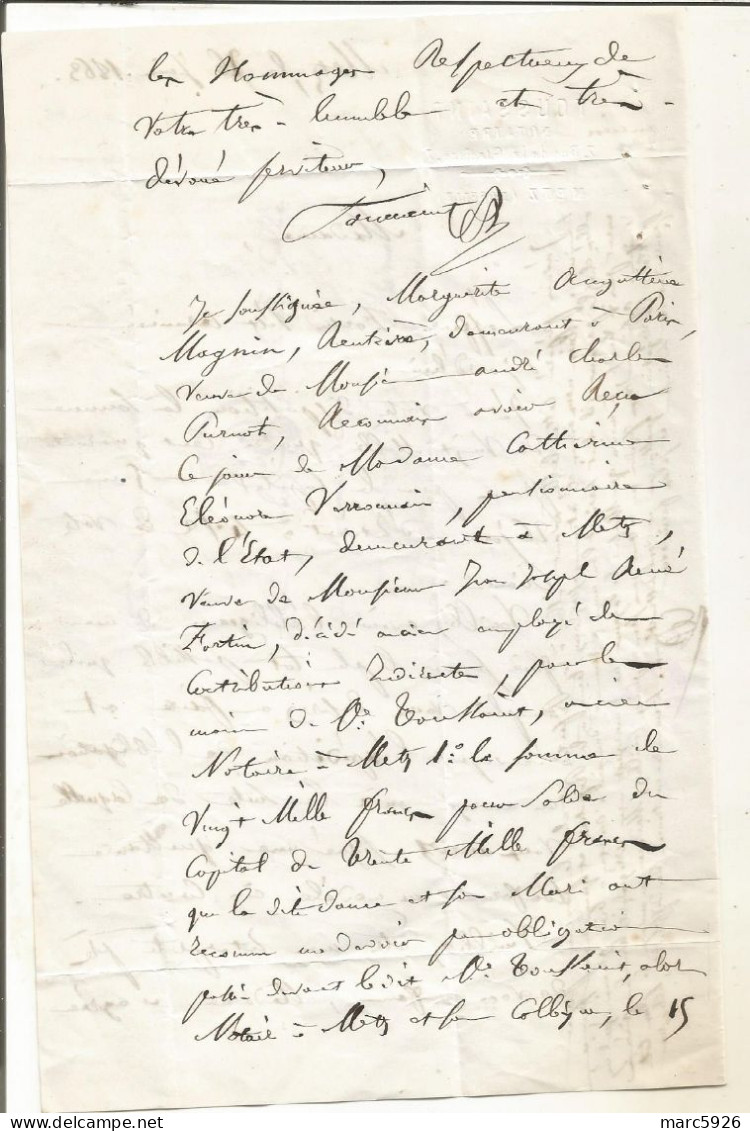 N°1717 ANCIENNE LETTRE DE TOUSSAINT A EUGENIE GALLICE DATE 1863 - Historische Documenten