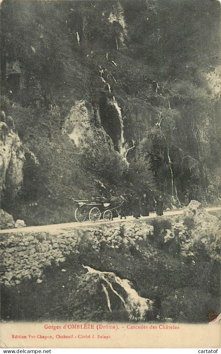 Gorges D'OMBLEZE .  Cascades Des Châtelas. CPA Animée . - Autres & Non Classés