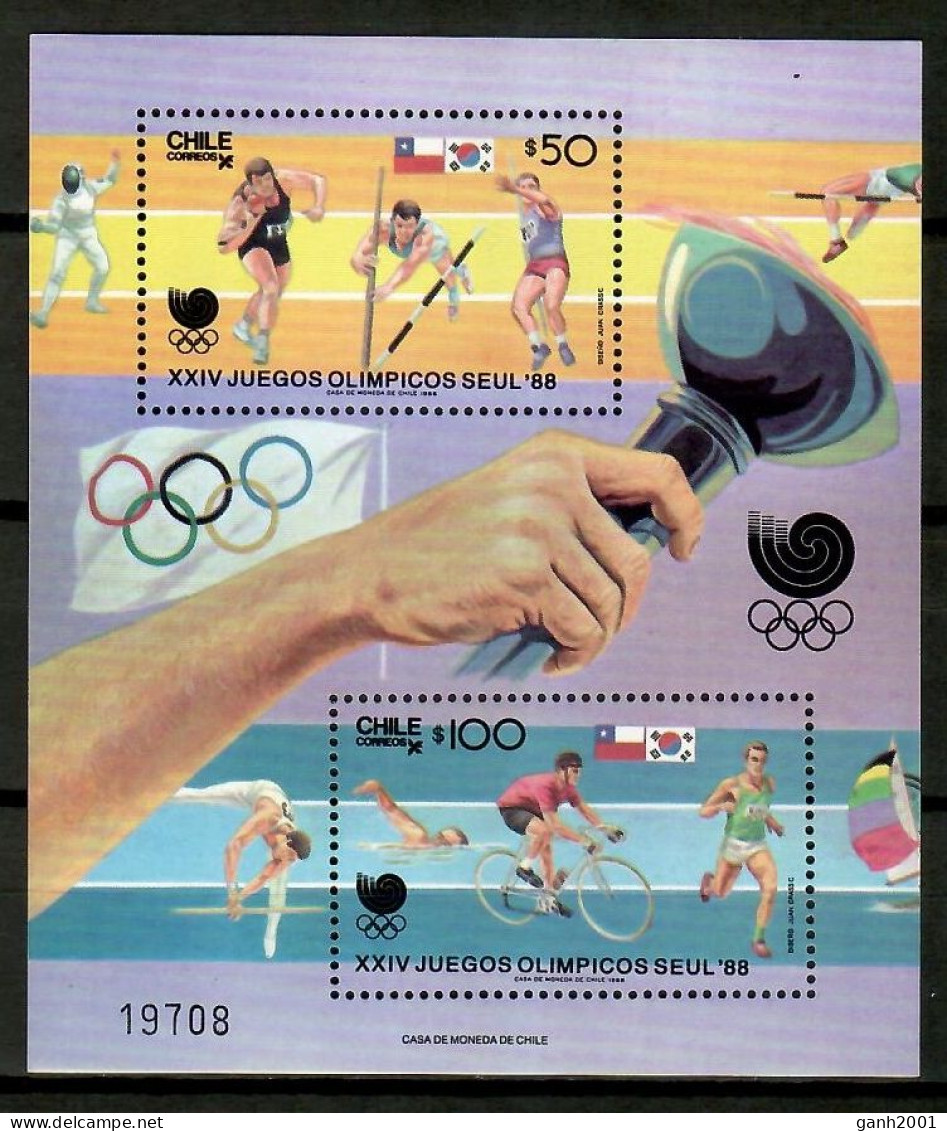 Chile 1988 / Olympic Games Seoul MNH Juegos Olímpicos Seúl Olympische Spiele / Cu12234  34-1 - Ete 1988: Séoul