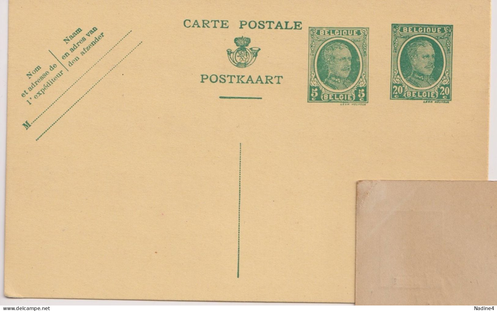 Briefkaart - Carte Postale - Belgie , Blanco - Briefkaarten 1909-1934