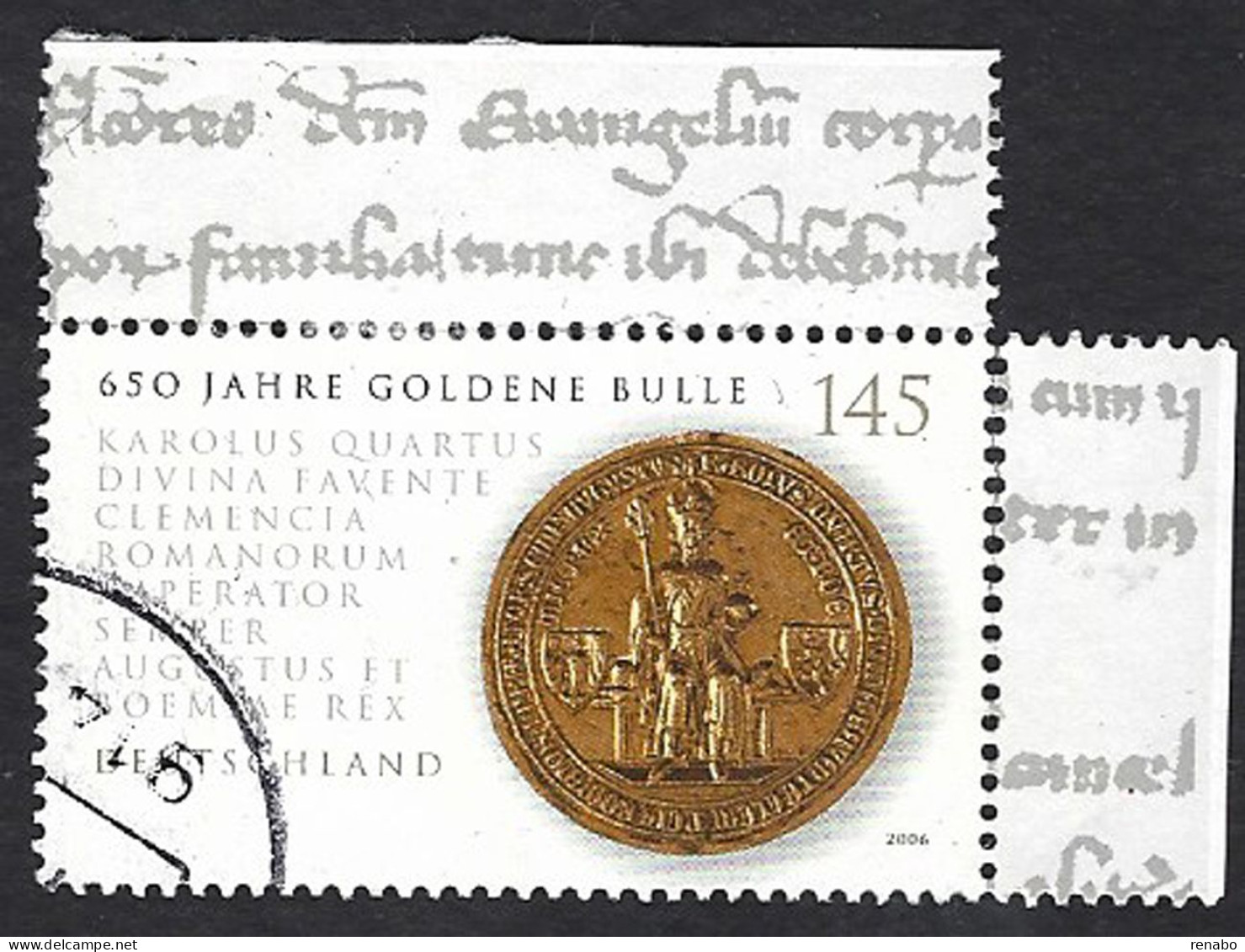 Germany. Germania, Alemania 2006; Sigillo D’oro Di 650 Anni, 650 Jahre Goldene Bulle, Gold Seal, Used. - Posta