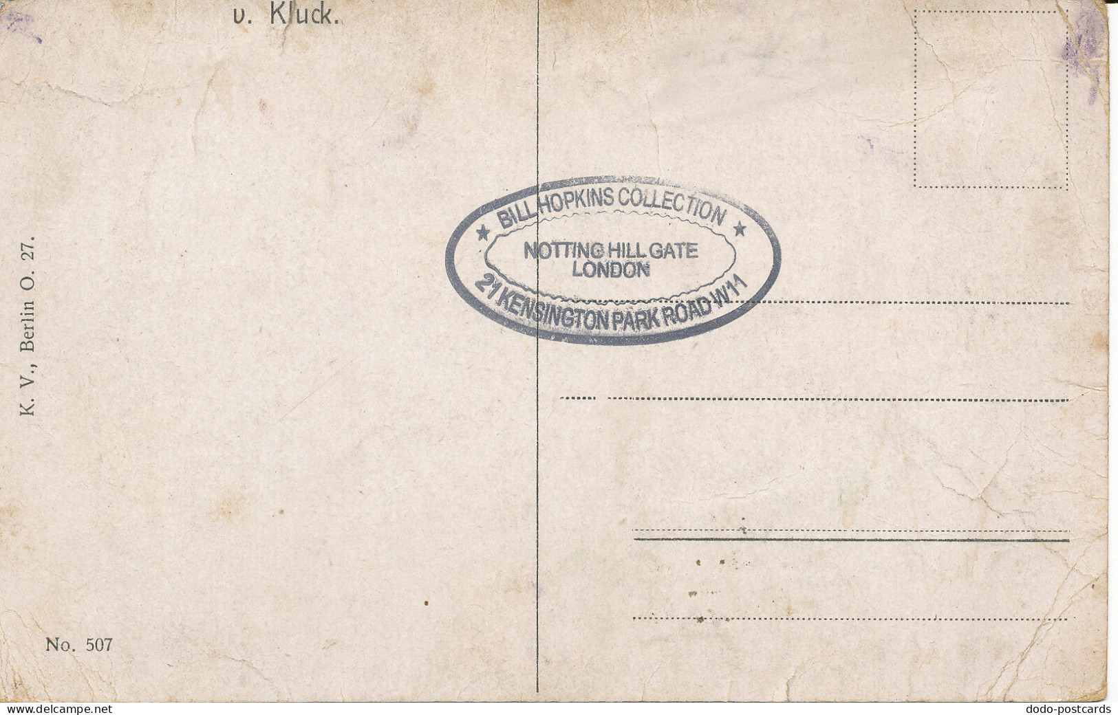 PC37817 V. Kluck. K. V. No 507. B. Hopkins - Monde