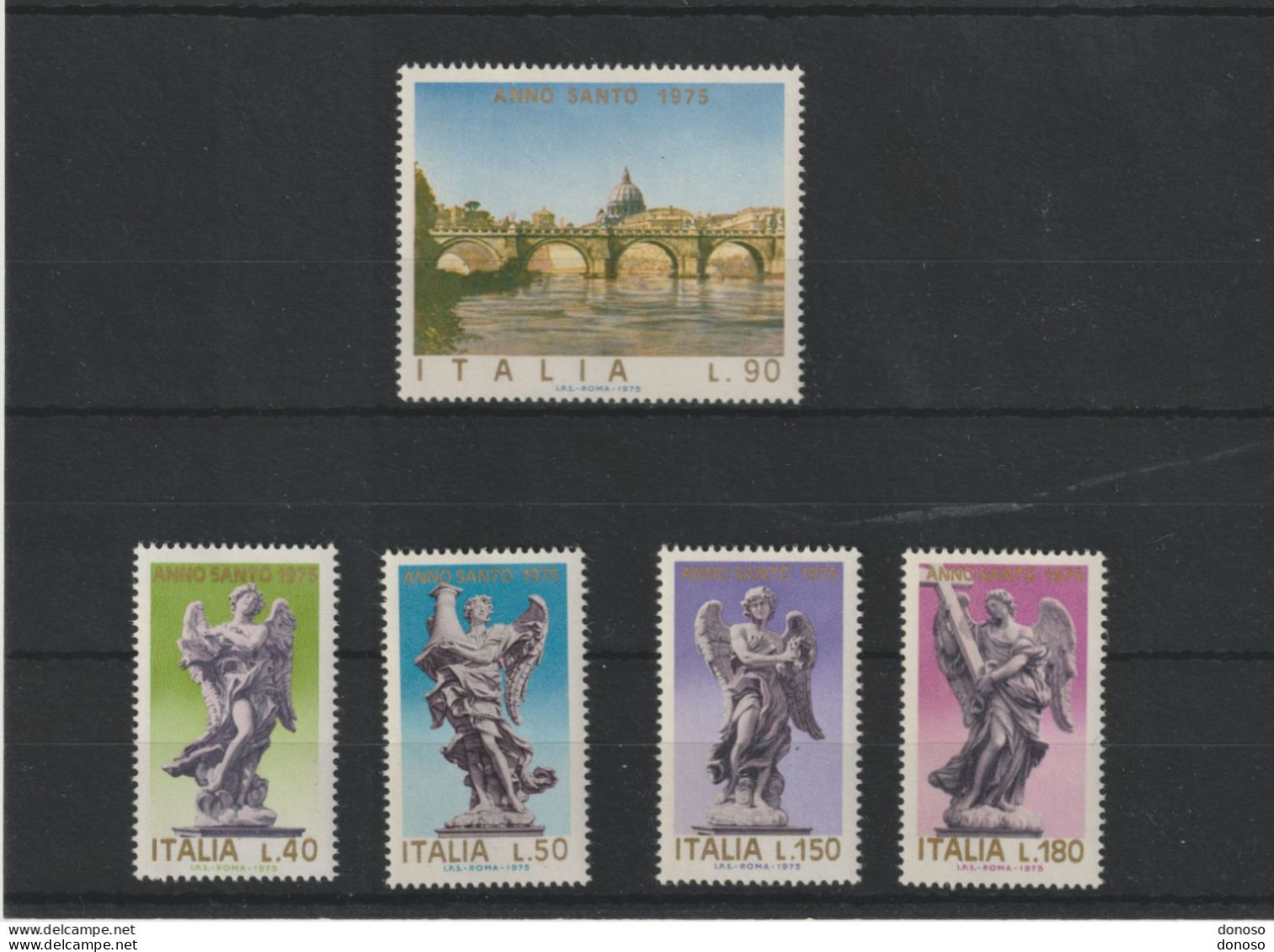 ITALIE 1975 Année Sainte, Pont Saint Ange Et Sculptures D'anges Yvert 1211-1215, Michel 1478-1482 NEUF** MNH - 1971-80: Mint/hinged
