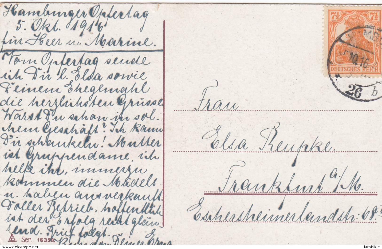 Deutsches Reich Feldpostkarte 1916 - Brieven En Documenten