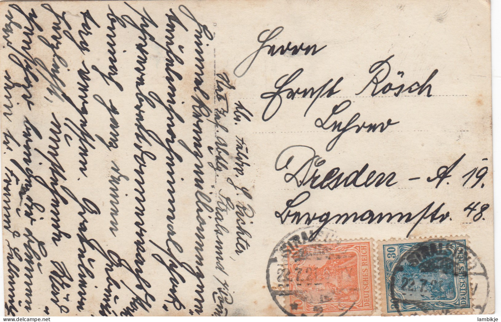 Deutsches Reich Postkarte 1921 - Brieven En Documenten