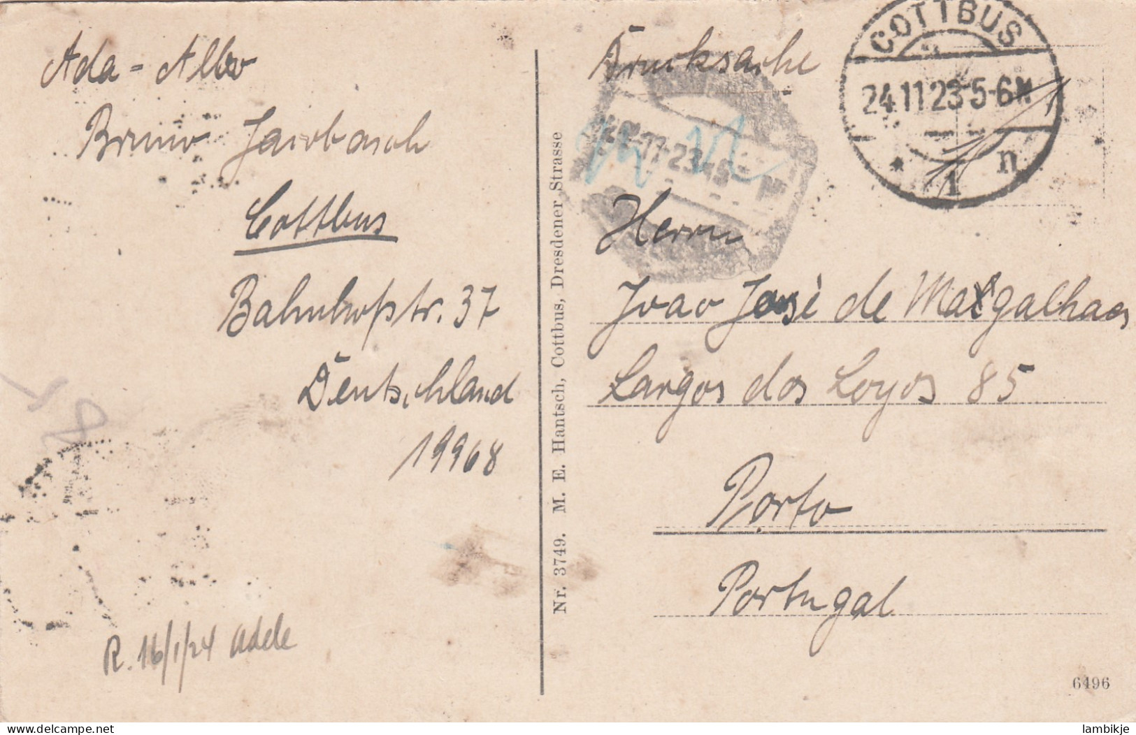 Deutsches Reich Postkarte 1923 - Brieven En Documenten