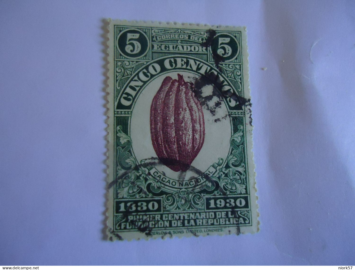 ECUADOR  USED   STAMPS  TREE  CACAO  1930 - Ecuador