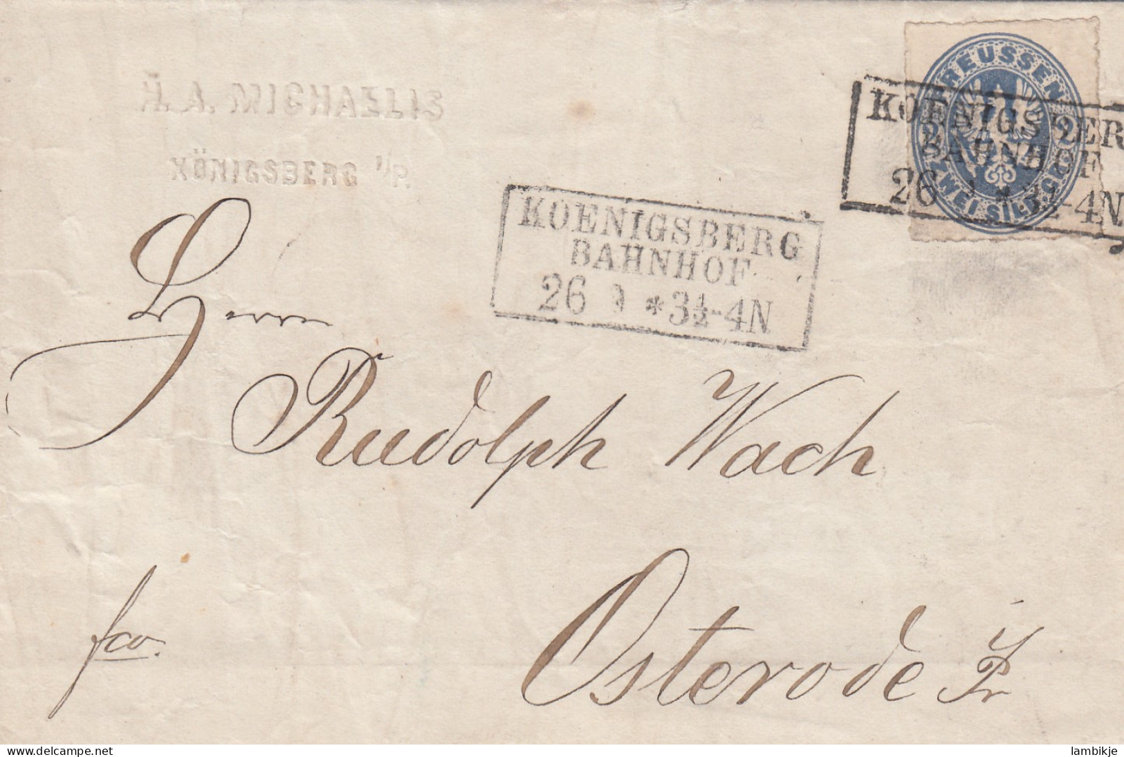 AD Preussen Brief 1862 - Andere & Zonder Classificatie