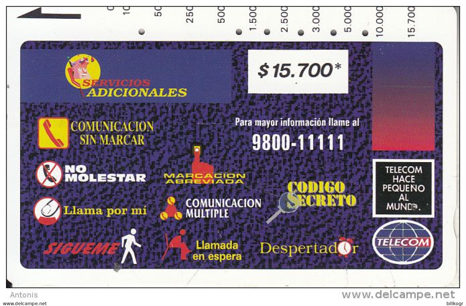 COLOMBIA(Tamura) - Montage Of Services 3($15700), Tirage 10000, Used - Kolumbien