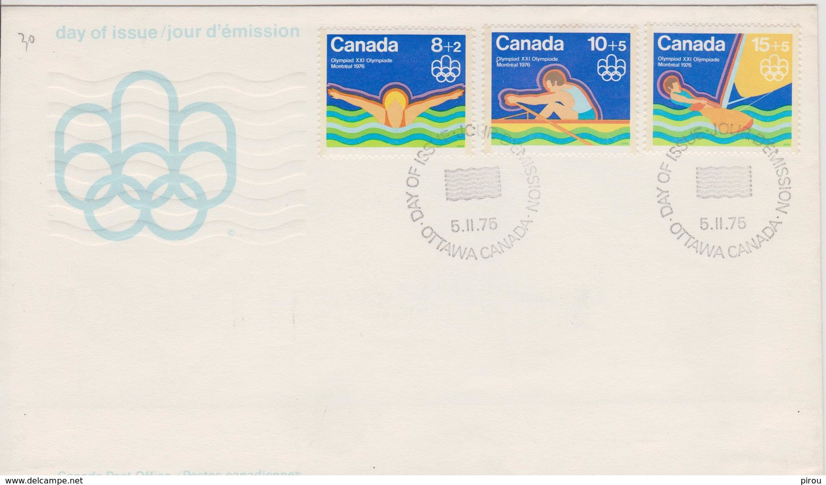 FDC CANADA  JO DE MONTREAL 1976 - Verano 1976: Montréal