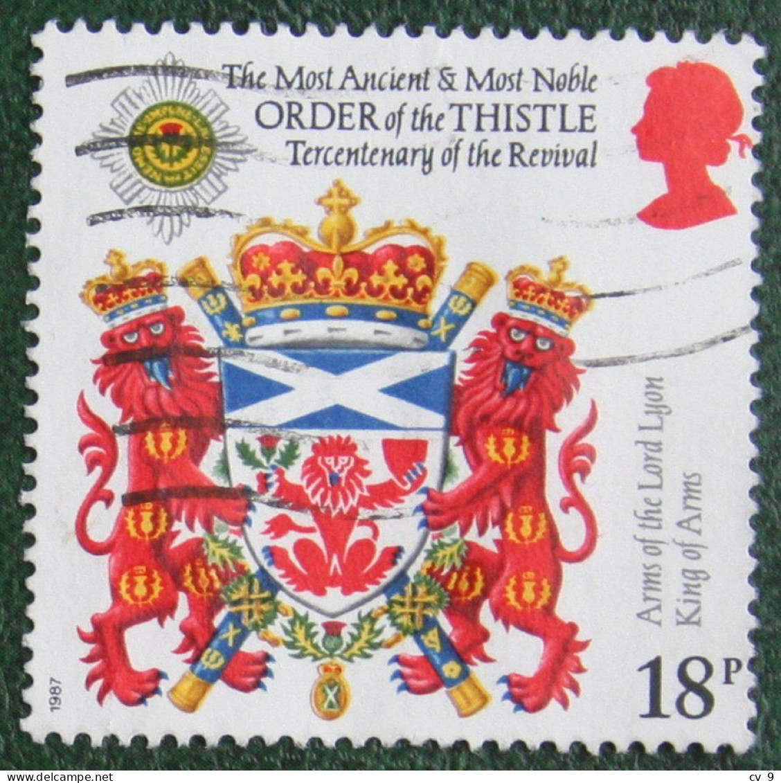 ORDER OF THE THISTLE ANNIVERSARY (Mi 1113) 1987 Used Gebruikt Oblitere ENGLAND GRANDE-BRETAGNE GB GREAT BRITAIN - Oblitérés