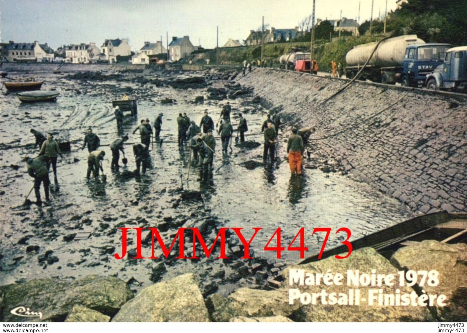 CPM - PORTSALL Finistère - Marée Noire 16 Mars 1978 ( Texte Au Dos ) Photo Claude Rives - Edit. COMBIER " CIM " - Rampen