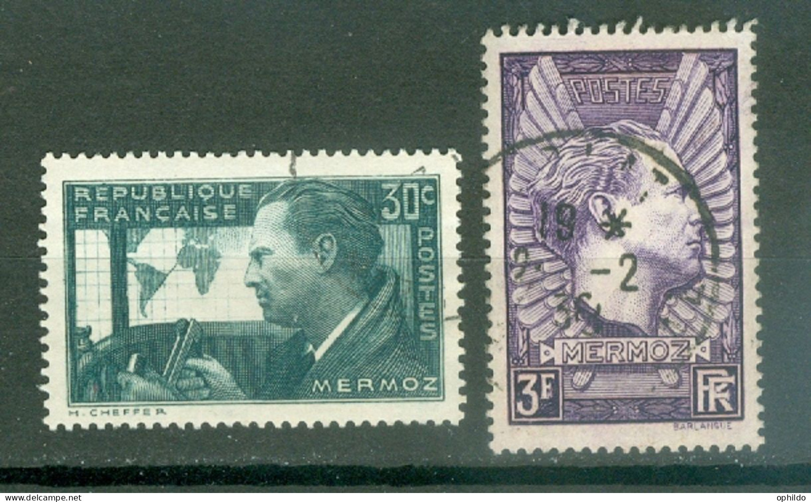 France  Yv 337/338 Ob TB  - Usados