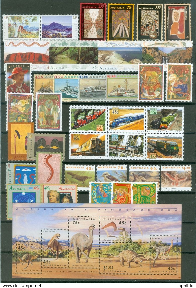 Australie Année Complète 1993  * * TB Sans Les Autocollants Et Les Carnets  - Años Completos