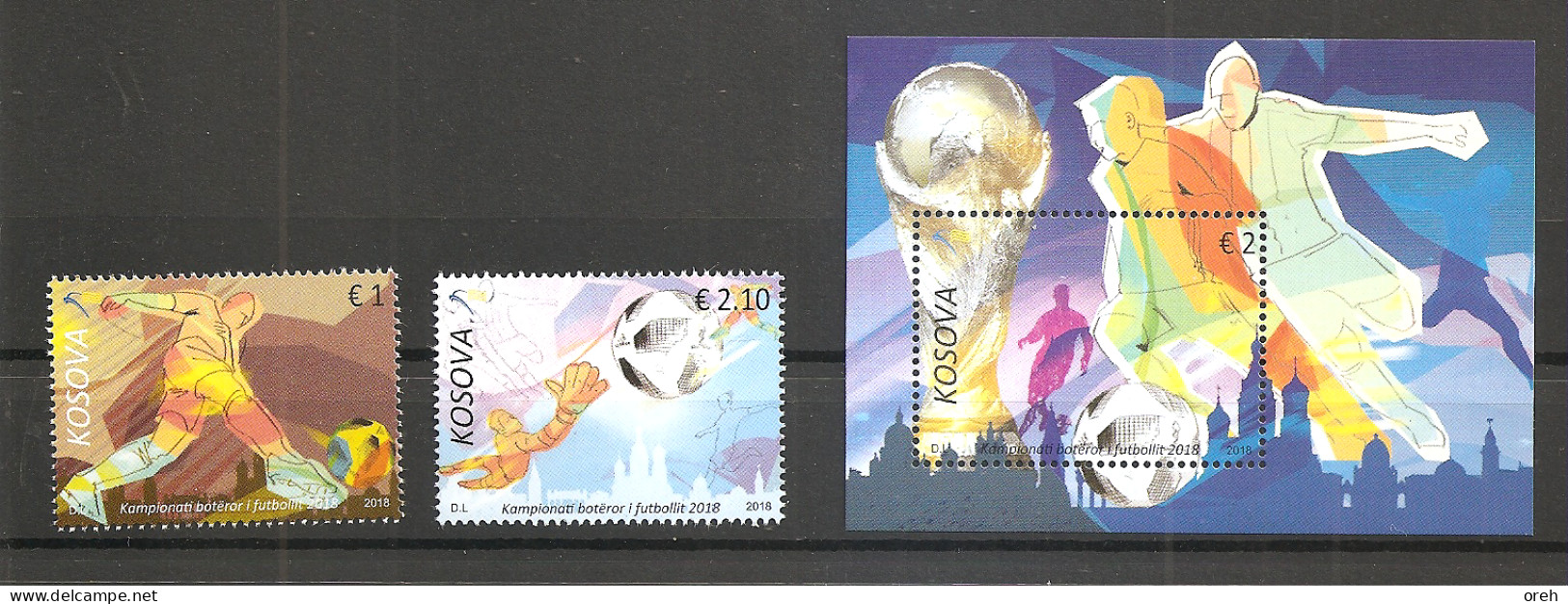 KOSOVO 2018,SPORT,WORLD CUP,FIFA FOOTBALL,SOCCER,BLOCK,MNH - Kosovo