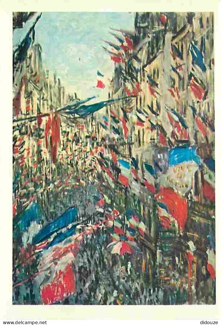 Art - Peinture - Claude Monet - La Rue Montorgueii Pavoisée - Carte De La Loterie Nationale - Les Chefs D'oeuvre Du Musé - Schilderijen