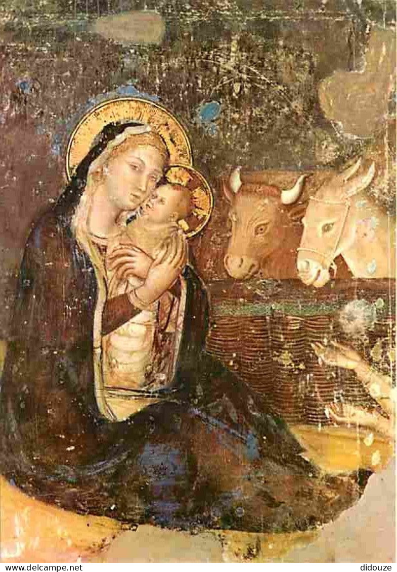 Art - Peinture Religieuse - Assisi - Ste Claire - La Creche - Notre Dame Avec L'Enfant Jésus - Détail - CPM - Voir Scans - Gemälde, Glasmalereien & Statuen