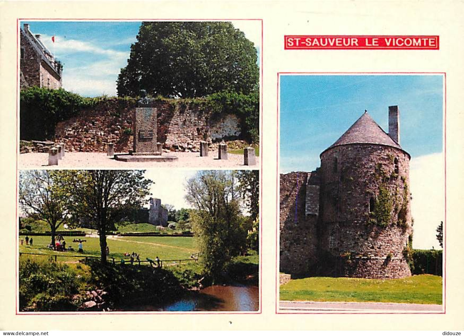 50 - Saint Sauveur Le Vicomte - Multivues - Vieilles Pierres - Flamme Postale De Saint Sauveur Le Vicomte - CPM - Voir S - Saint Sauveur Le Vicomte