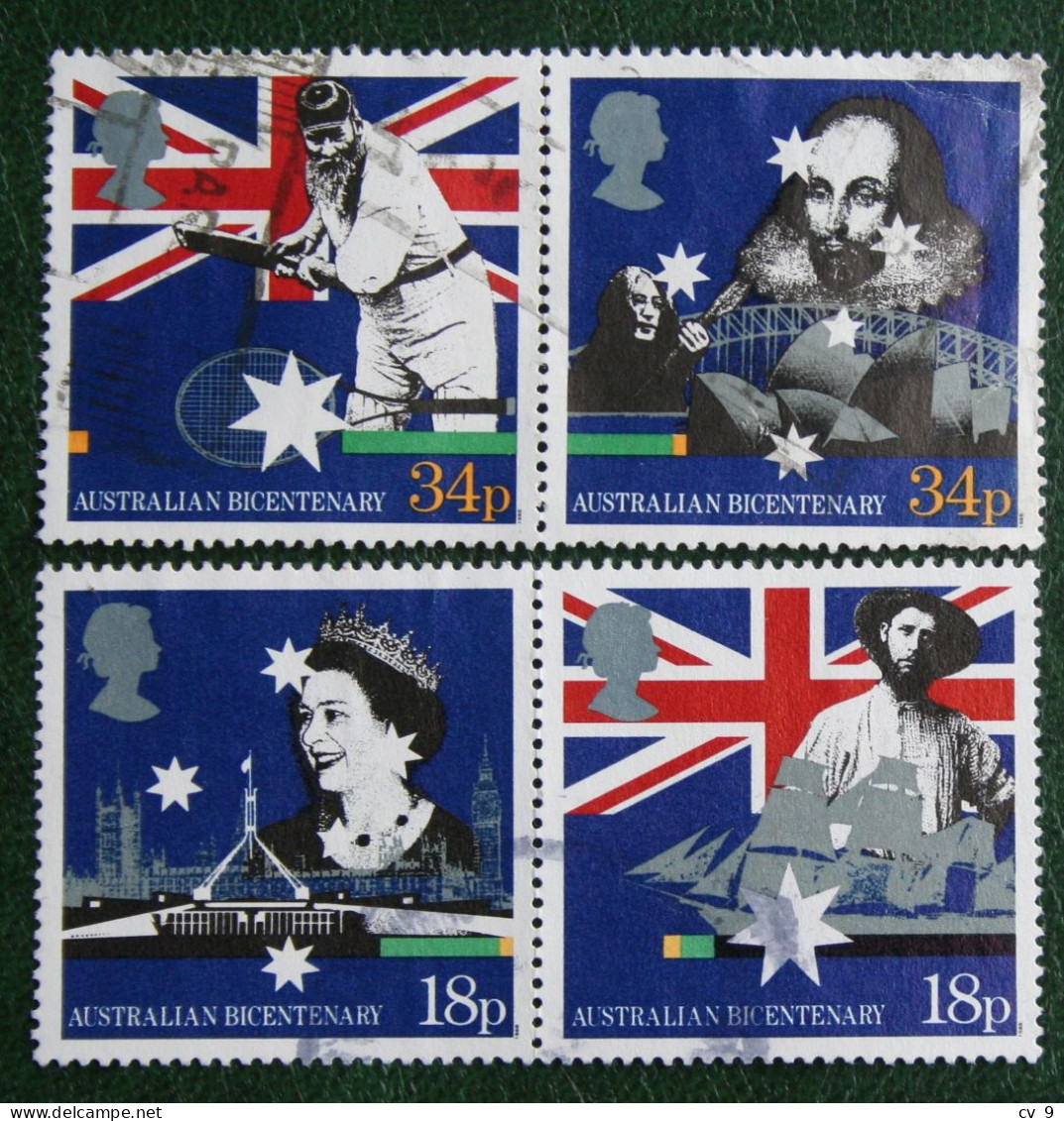 AUSTRALIAN BICENTENARY (Mi 1151-1154) 1988 Used Gebruikt Oblitere ENGLAND GRANDE-BRETAGNE GB GREAT BRITAIN - Oblitérés