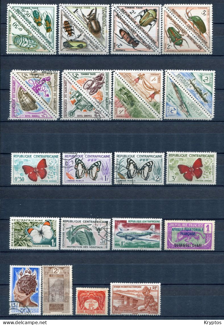 France. Former Territories In Africa. Small Collection Of 28 Stamps - Collections