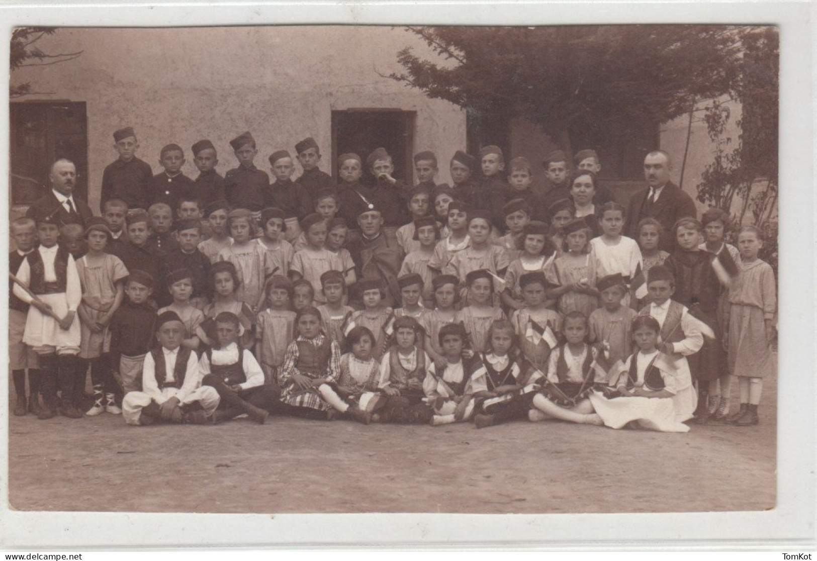 Old Photo Senta, Vojvodina. "Mala Srbadija". Kids With Teachers. Photo By M.Vuković Senta - Europe