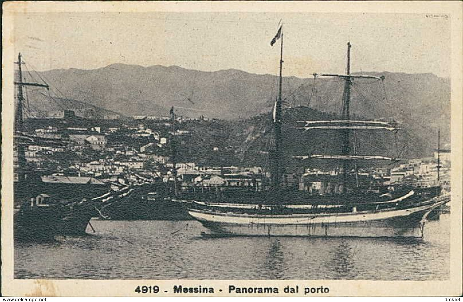 MESSINA - PANORAMA DAL PORTO - EDIZIONE DIENA - SPEDITA 1932 (20468) - Messina