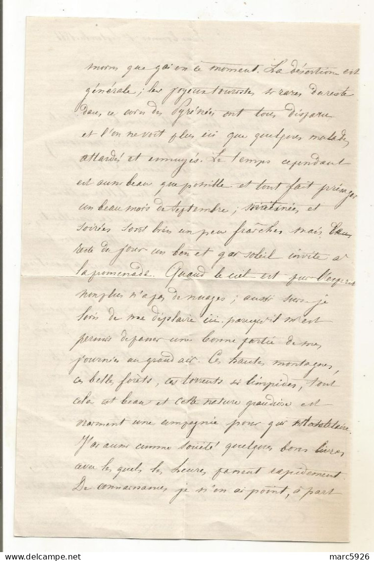 N°1719 ANCIENNE LETTRE DE PURNOT DATE 1864 - Documents Historiques