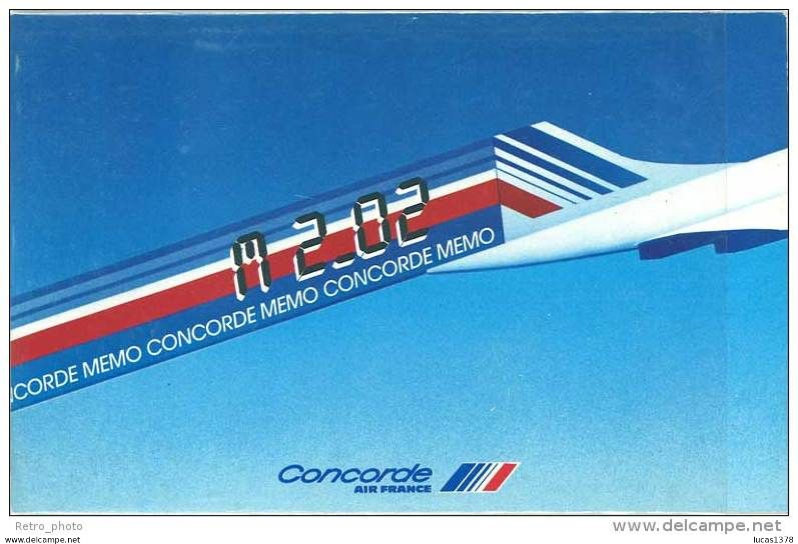 Aviation / Avion : Memo Concorde, Air France ( Livret ) - Pubblicitari
