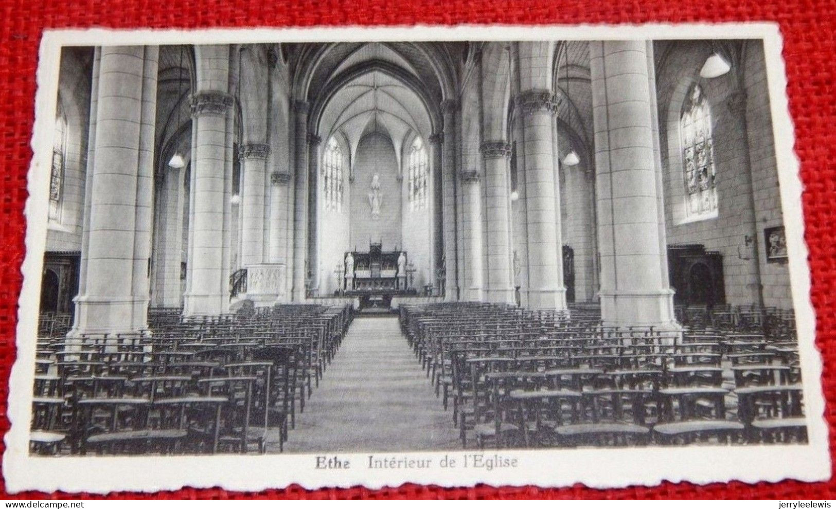 ETHE  - 2 CARTES   :  L' Eglise Et   Intérieur De L' Eglise - Virton