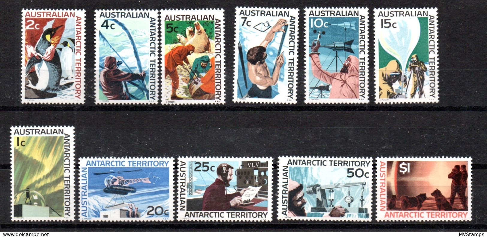 Australian Antarctica 1966 Birds/Penguin/seals Stamps (Michel 8/18) Nice MNH - Neufs