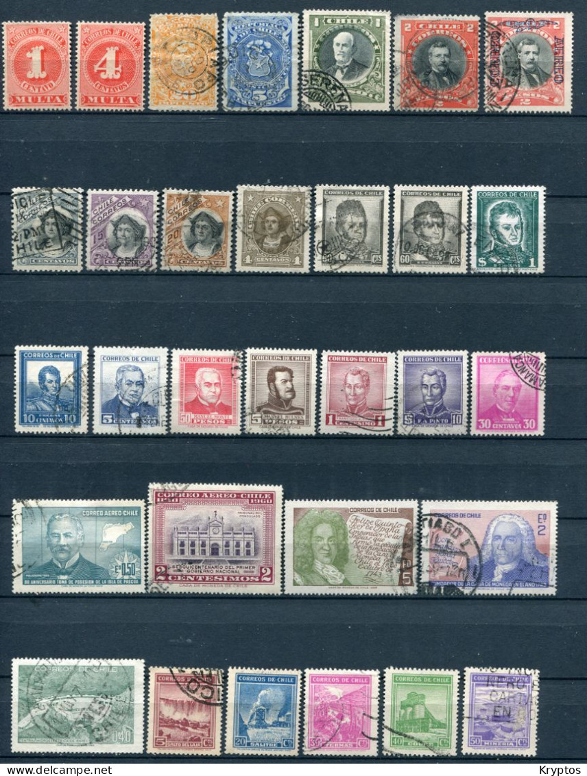 Chile. Collection Of More Than 200 Stamps (7 PAGES). SPECIAL OFFER!! - Chile