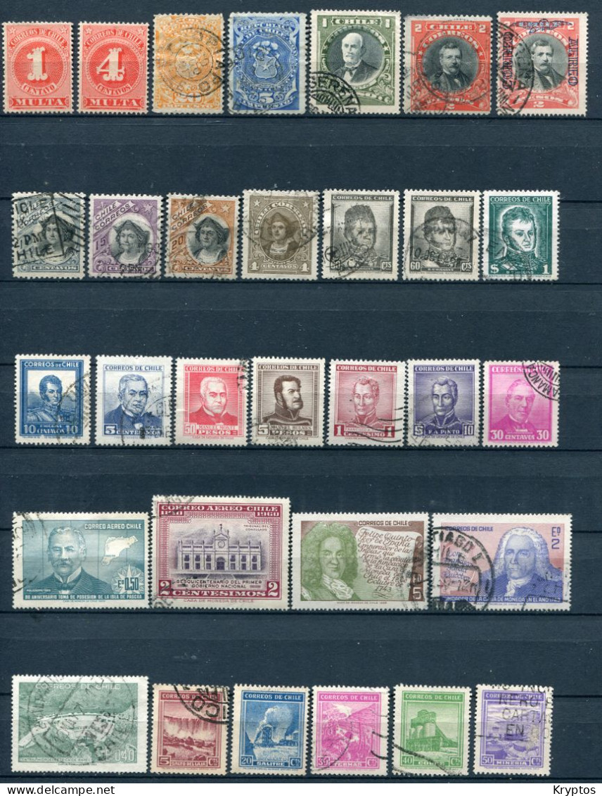 Chile. Collection Of More Than 200 Stamps (7 PAGES). SPECIAL OFFER!! - Cile