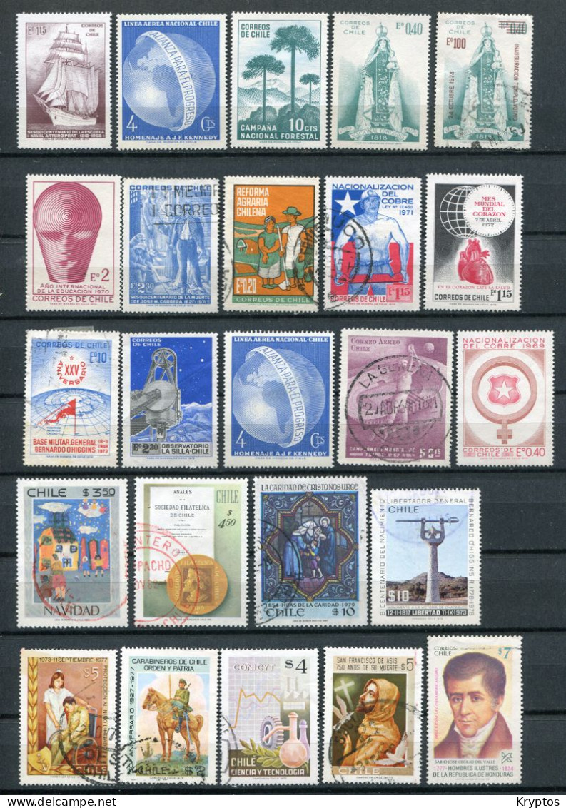 Chile. Collection Of More Than 200 Stamps (7 PAGES). SPECIAL OFFER!! - Chile