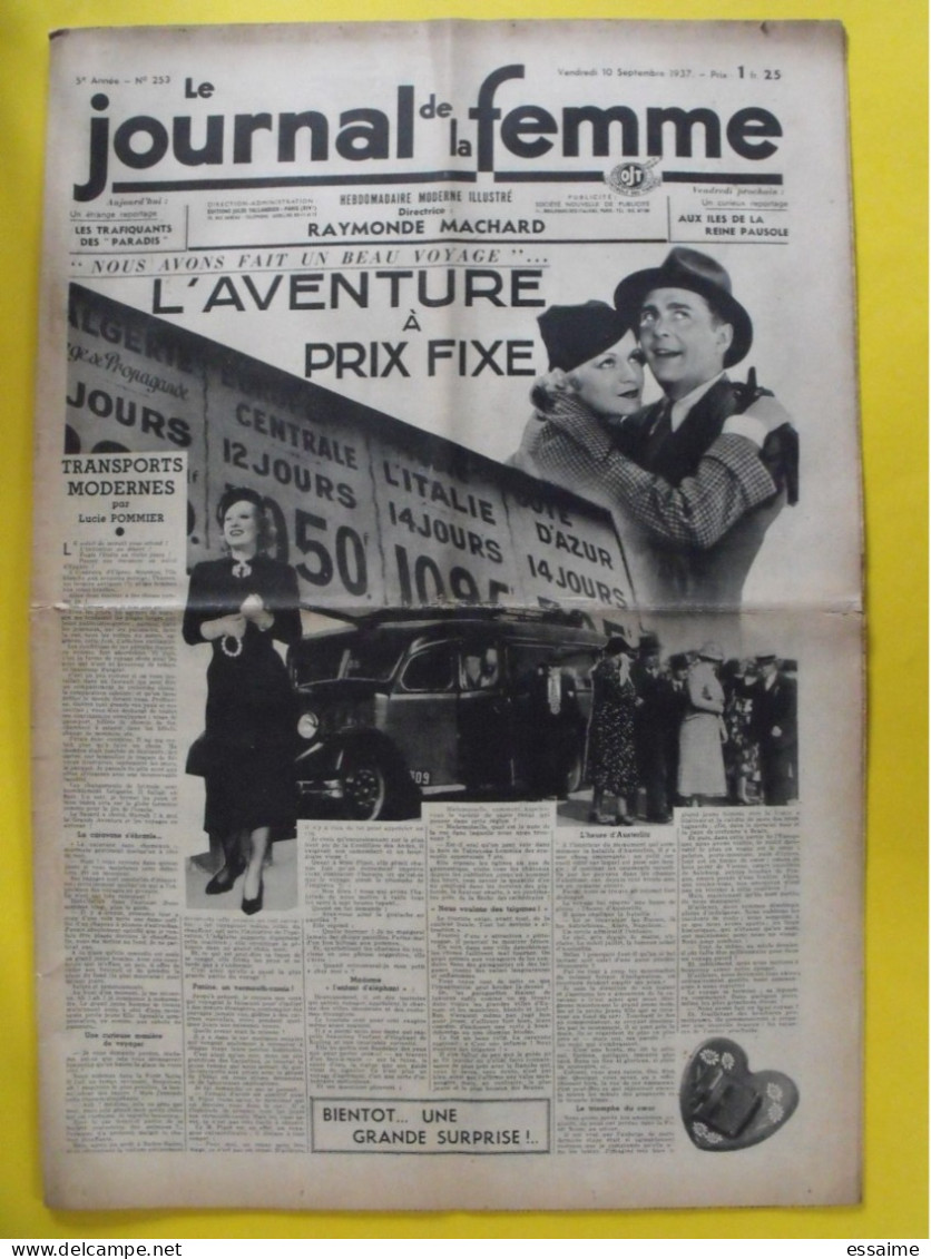 6 N° De Le Journal De La Femme De 1937. Revue Féminine. Egypte Collalto Chine En Armes Kung Terrorisme - 1900 - 1949