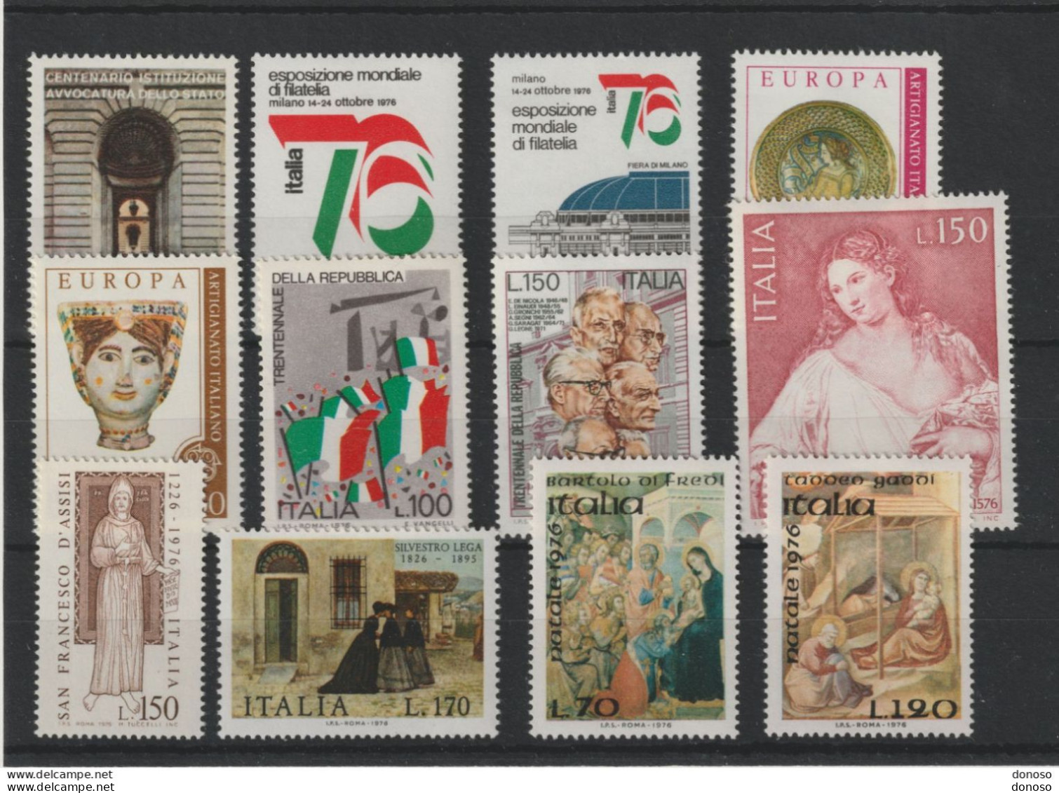 ITALIE 1976 Yvert 1254-1256 + 1262-1265 + 1271-1272 + 1286-1288 NEUF** MNH Cote 5,10 Euros - 1971-80:  Nuovi