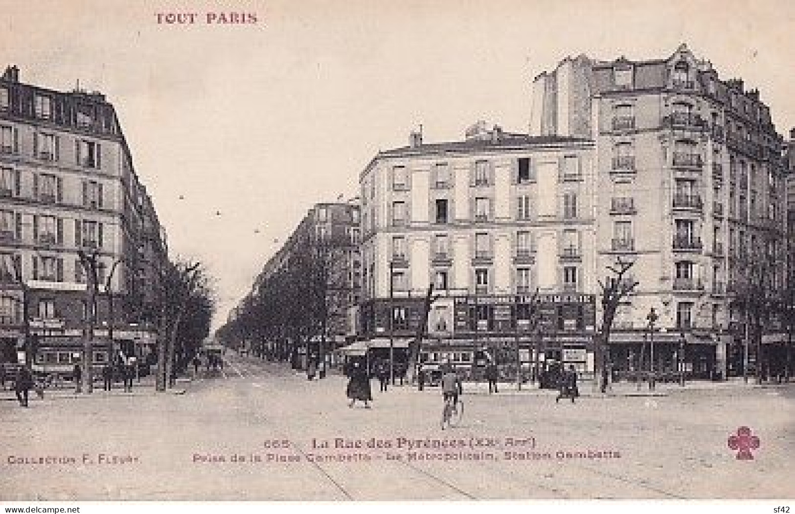 TOUT PARIS      LA RUE DES PYRENEES. PRISE DE LA PLACE GAMBETTA.  LE METRO STATION GAMBETTA - Paris (20)