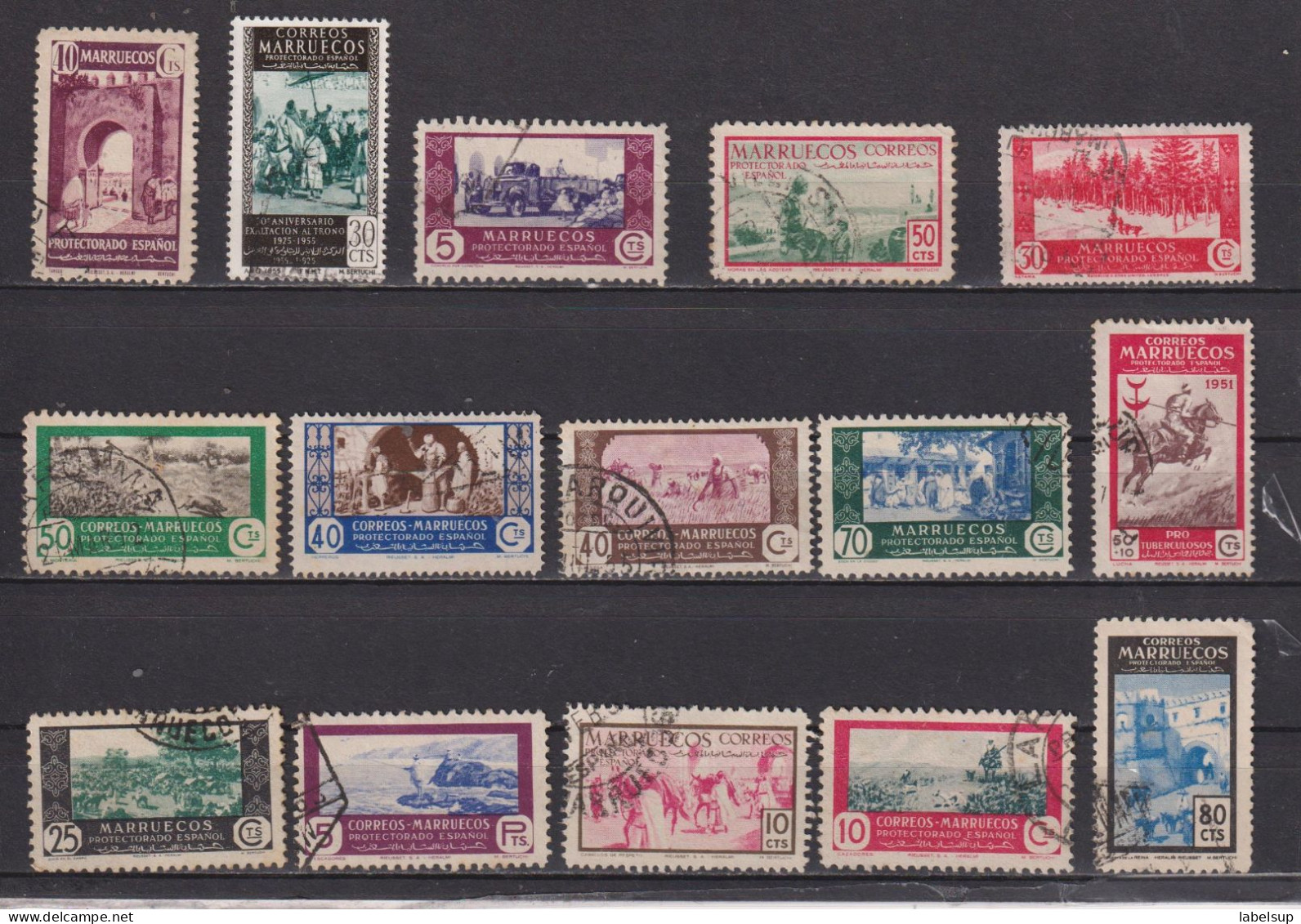 Lot De Timbres Oblitérés Du Maroc Espagnol - Maroc Espagnol