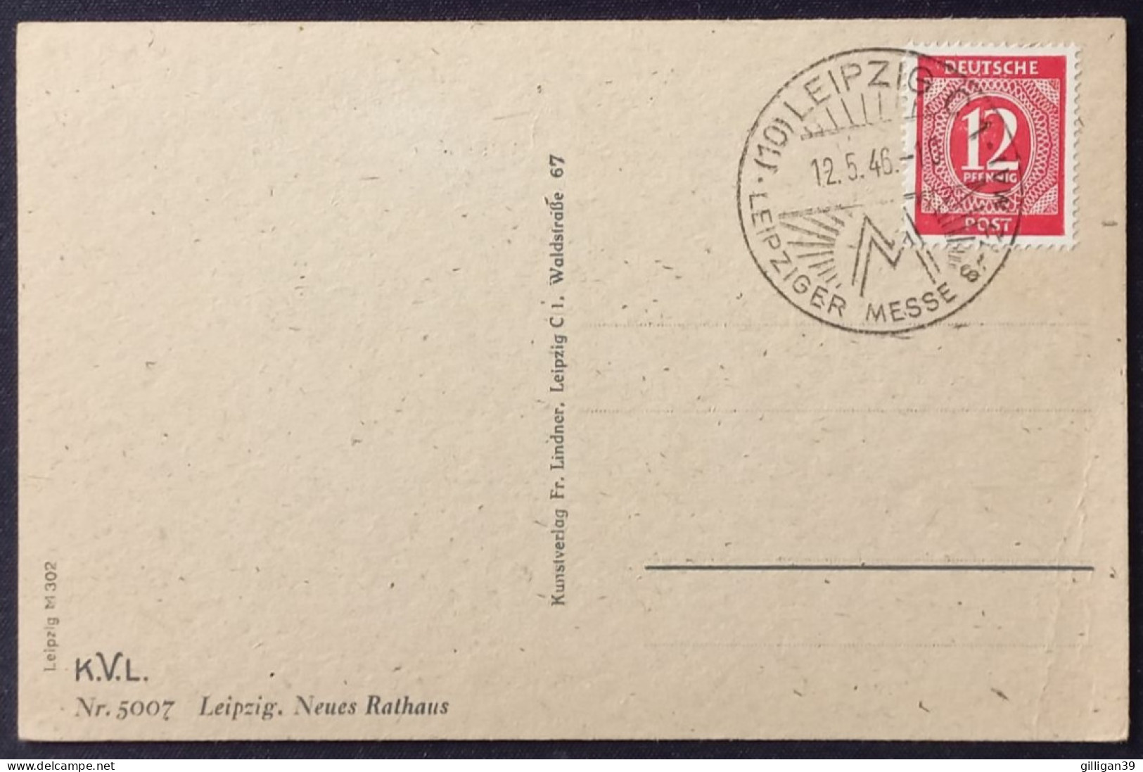 LEIPZIG, Neues Rathaus, Hinten Sonderstempel Leipziger Messe 1946 - Leipzig