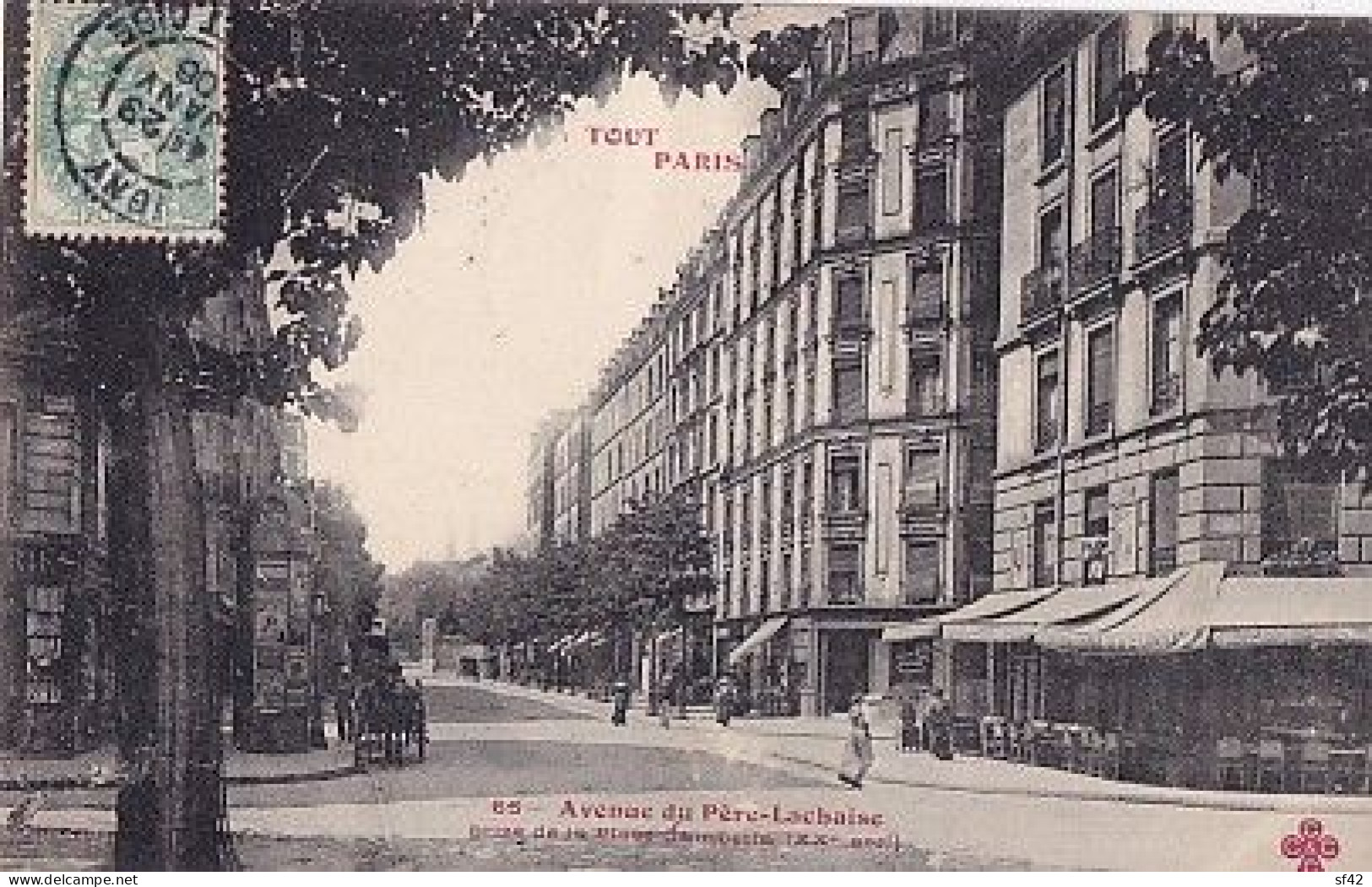 TOUT PARIS      AVENUE DU PERE LACHAISE  PRISE DE LA PLACE GAMBETTA - Arrondissement: 20