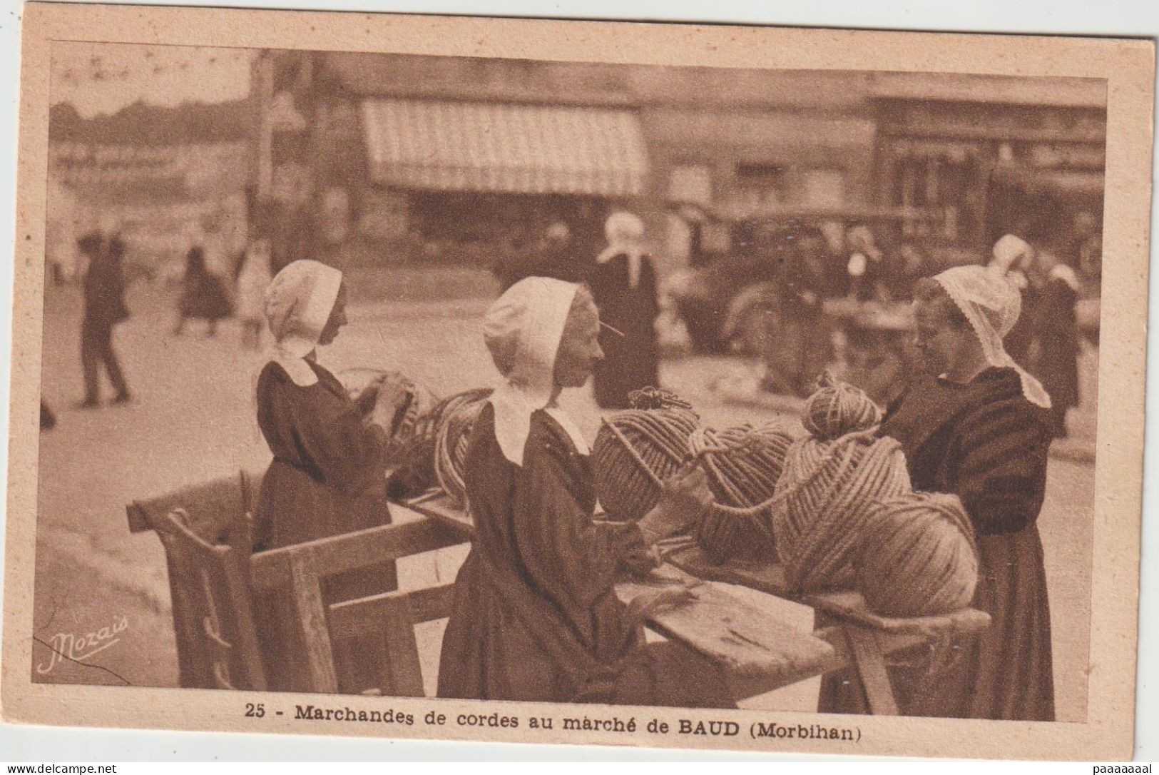 BAUD  MARCHANDES DE CORDES AU MARCHE - Baud