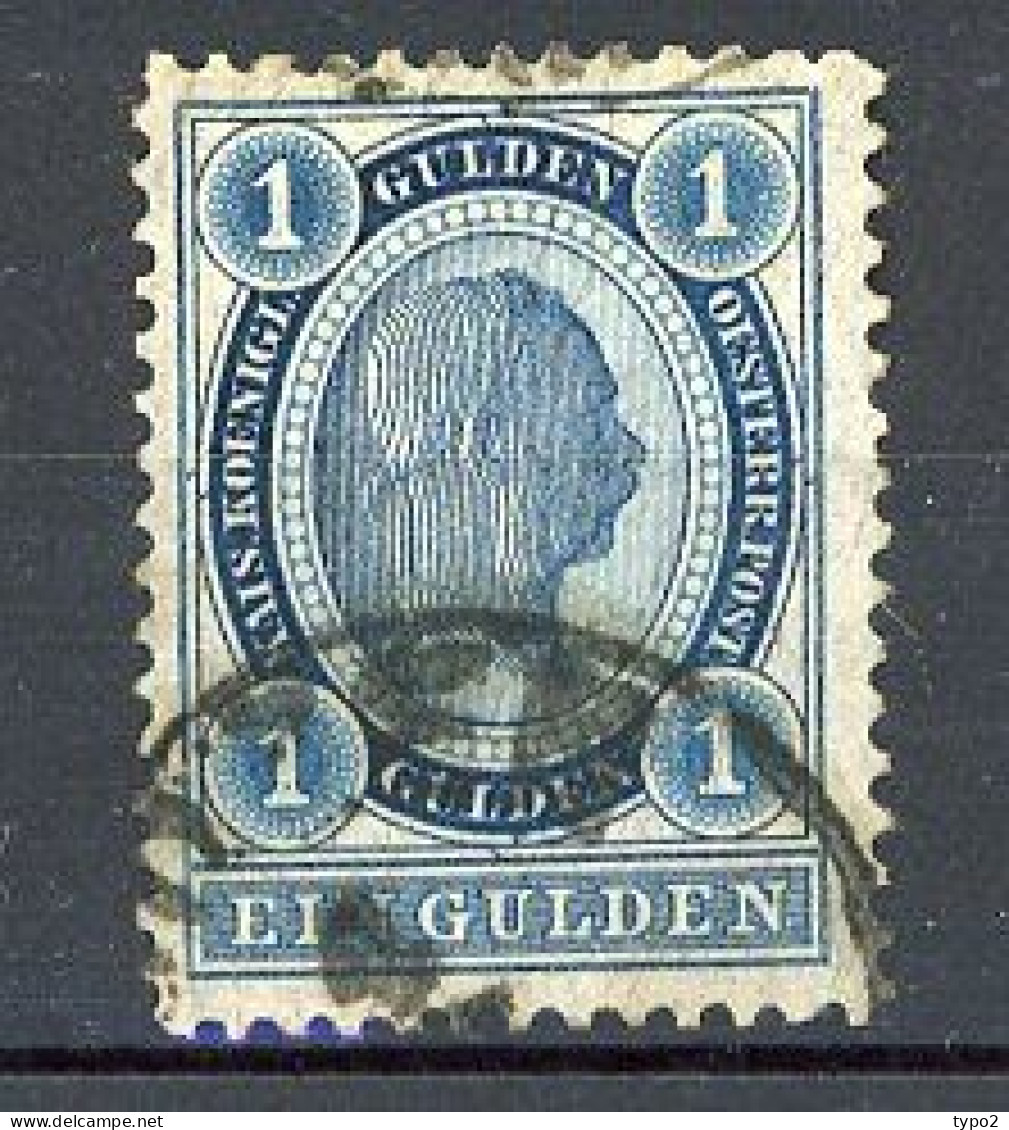 AUTRICHE - 1890 Yv. N° 57 Dentelé 12 1/2 (o) 1g Bleu Cote 3,5 Euro  BE  2 Scans - Gebruikt