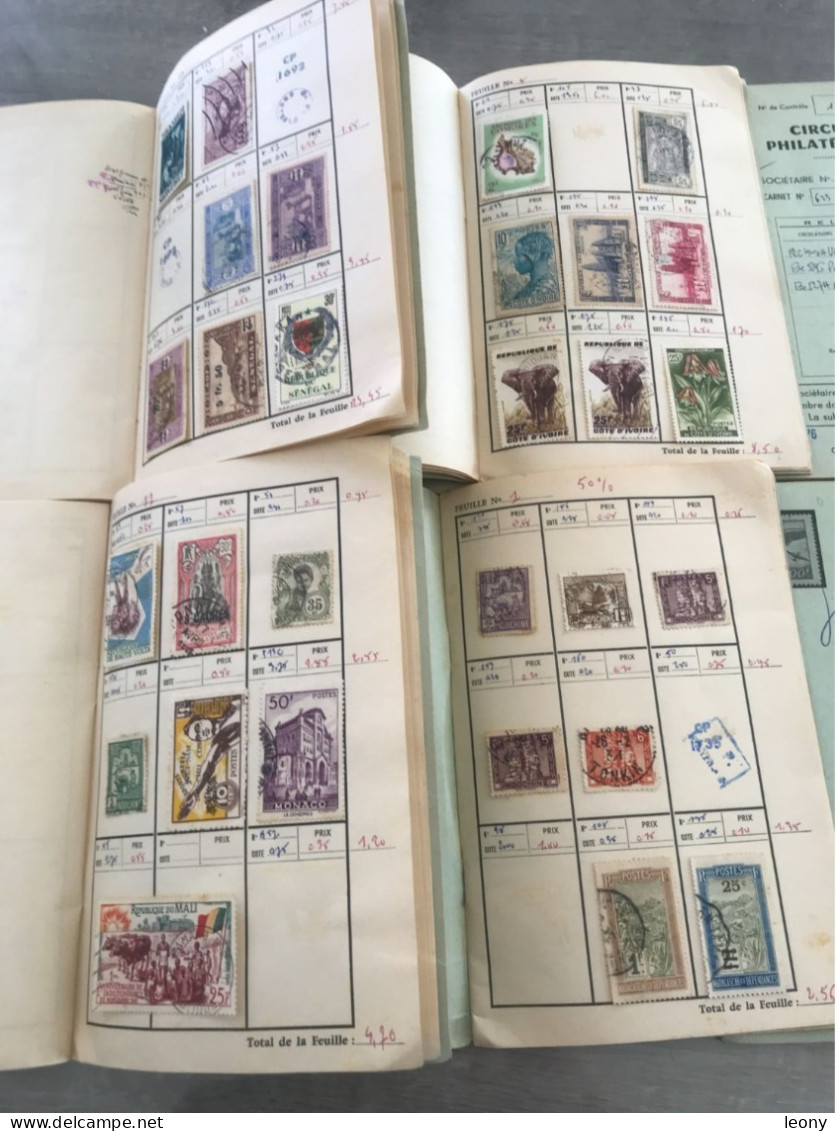 10   FONDS De  CARNETS De  CIRCUITS PHILATELIQUES - TIMBRES  De COLONIES FRANCAISES - Alla Rinfusa (max 999 Francobolli)