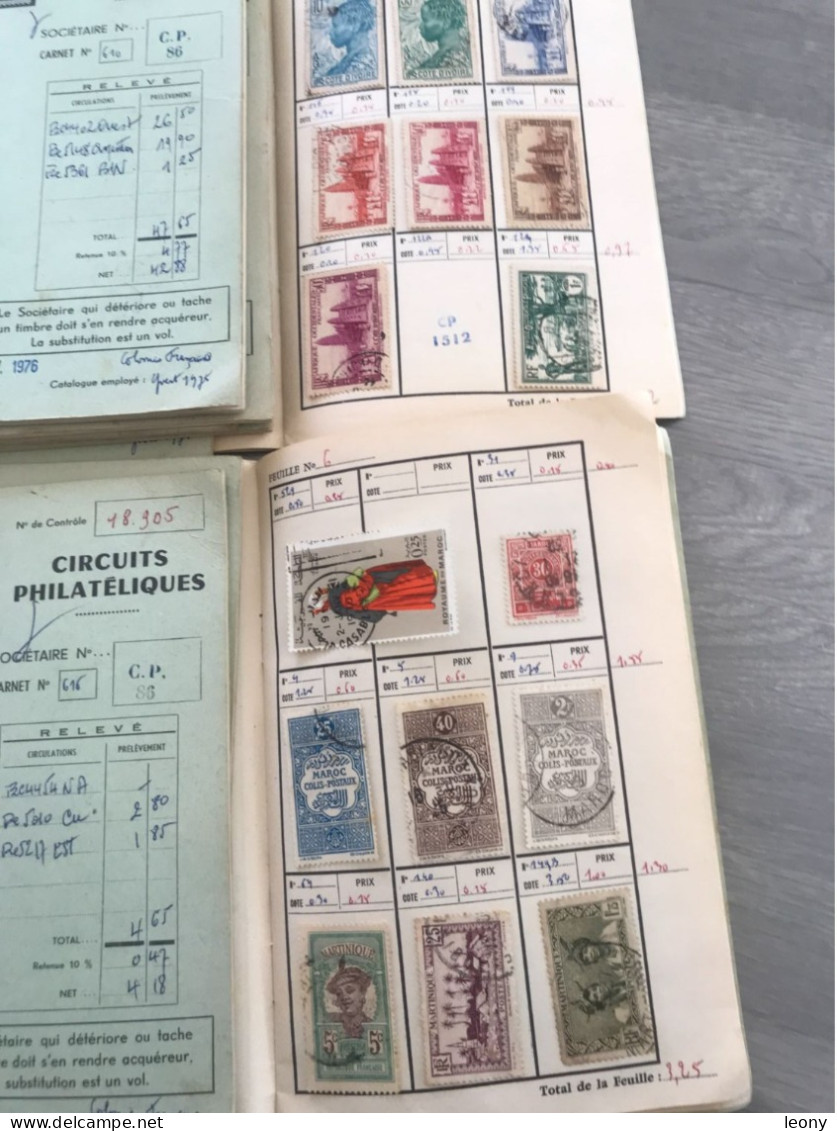 10   FONDS De  CARNETS De  CIRCUITS PHILATELIQUES - TIMBRES  De COLONIES FRANCAISES - Lots & Kiloware (max. 999 Stück)