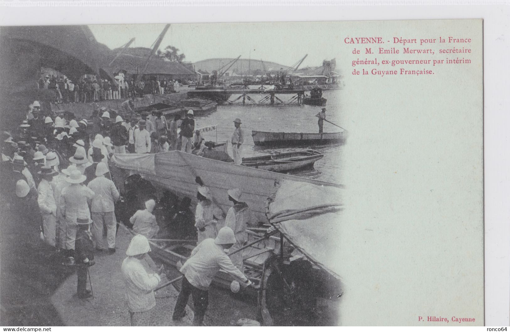 CAYENNE- Départ De Monsieur Emile MERWART Gouverneur. - Cayenne