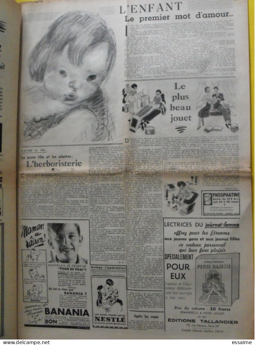 5 n° de Le journal de la femme de 1937. revue féminine. noël weidmann japon sorciers Paris myrna loy ginger rogers chine