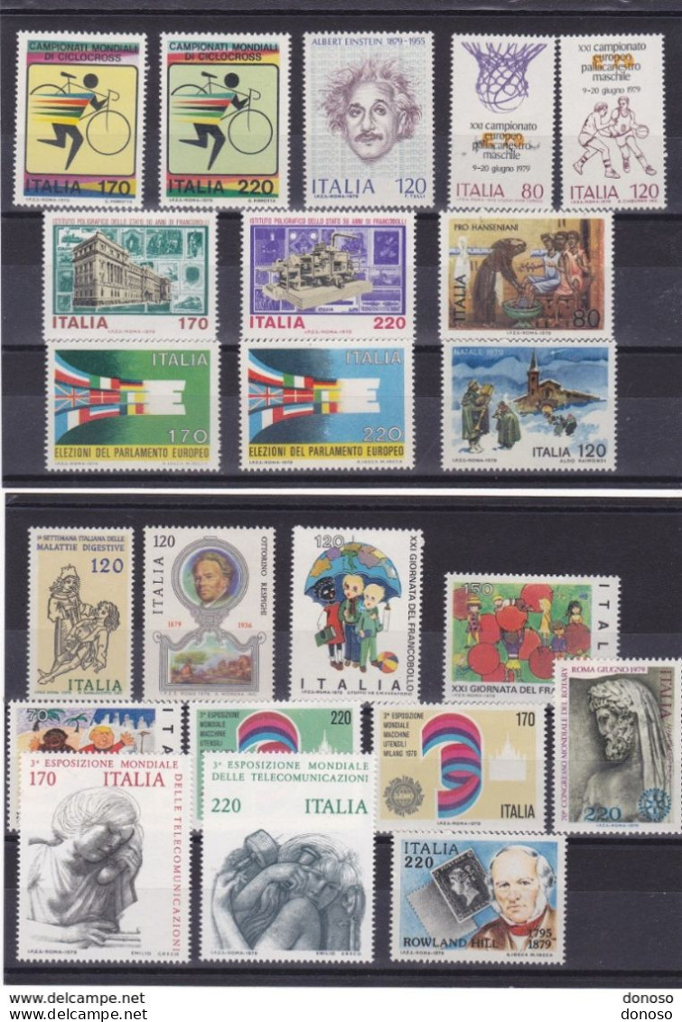ITALIE 1979 Yvert 1372-1376 + 1379 + 1391-1401 + 1409-1413 NEUF** MNH Cote : 10,25 Euros - 1971-80: Mint/hinged