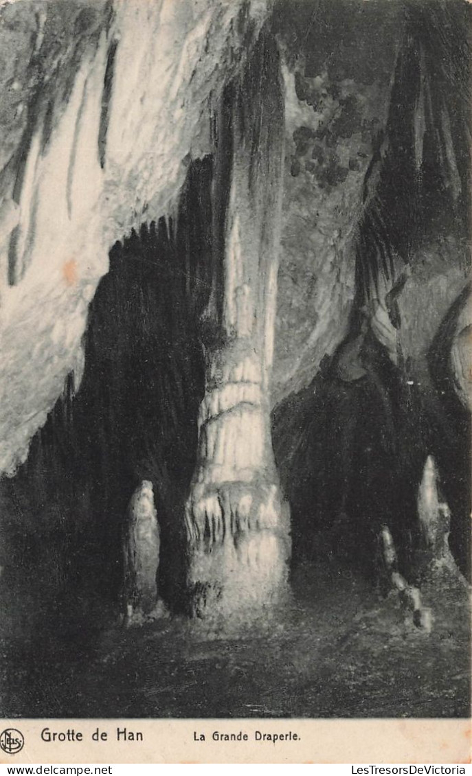 BELGIQUE - Grotte De Han - La Grande Draperle - Vue à L'intérieure De La Grotte - Carte Postale Ancienne - Rochefort