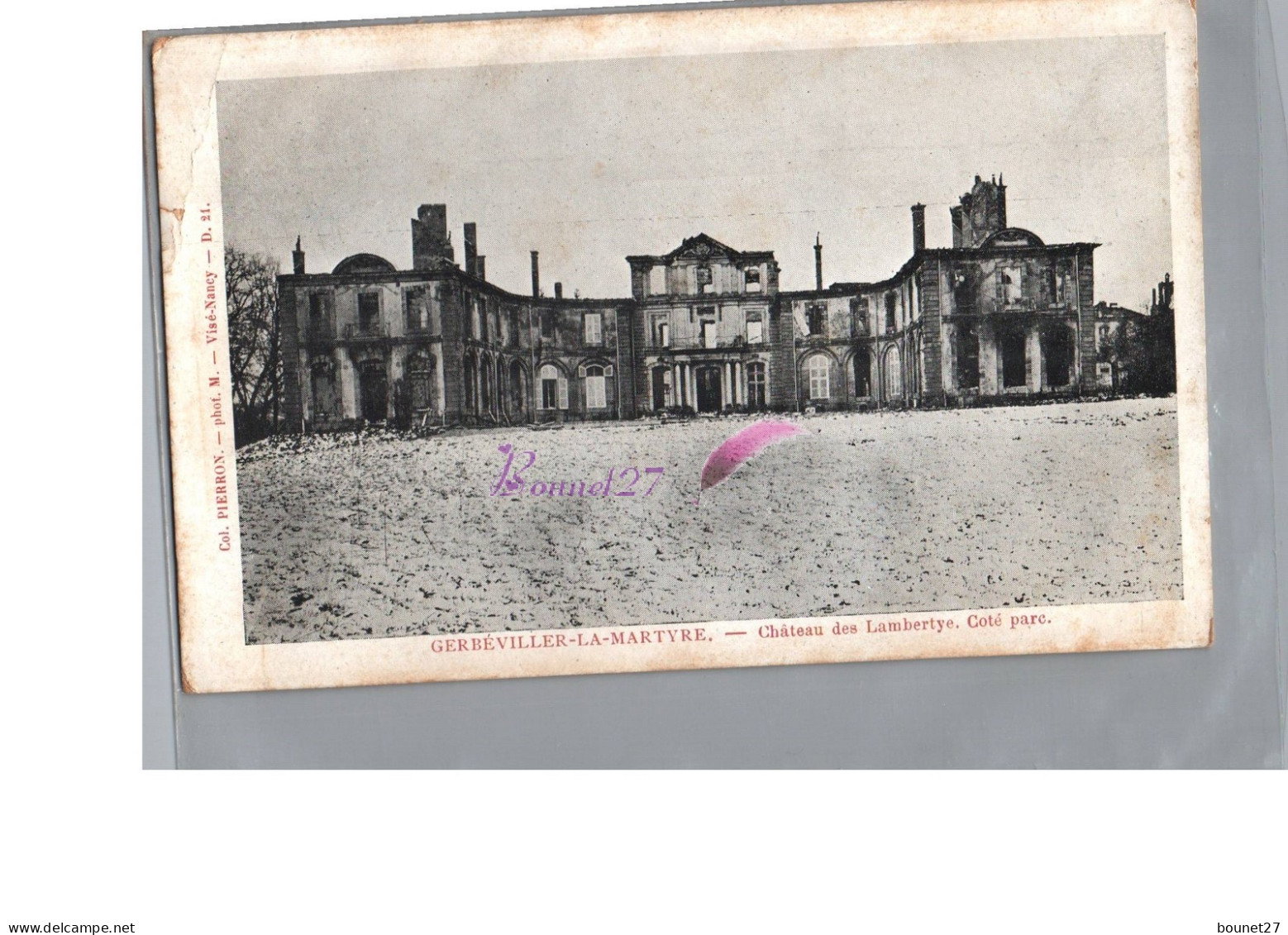 CPA - GERBEVILLER LA MARTYRE 54 - Le Chateau Des Lambertye Côté Parc - Gerbeviller