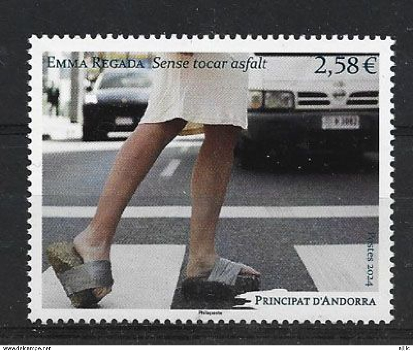 2024 - Emma Regada . Zuecos De Piedra “SIN TOCAR EL ASFALTO”. Sello Nuevo ** Alto Facial - Unused Stamps