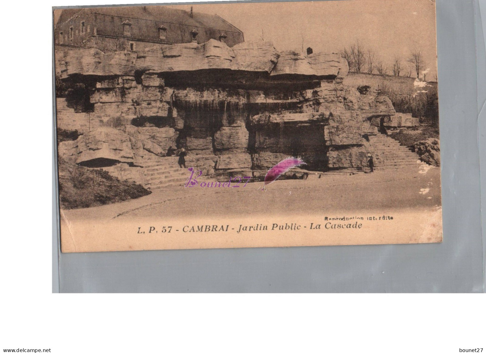 CPA - CAMBRAI 59 - Le Jardin Public Et La Cascade  - Cambrai